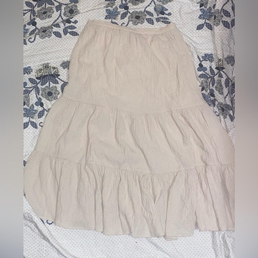 Urban Outfitters tiered tan midi/maxi skirt